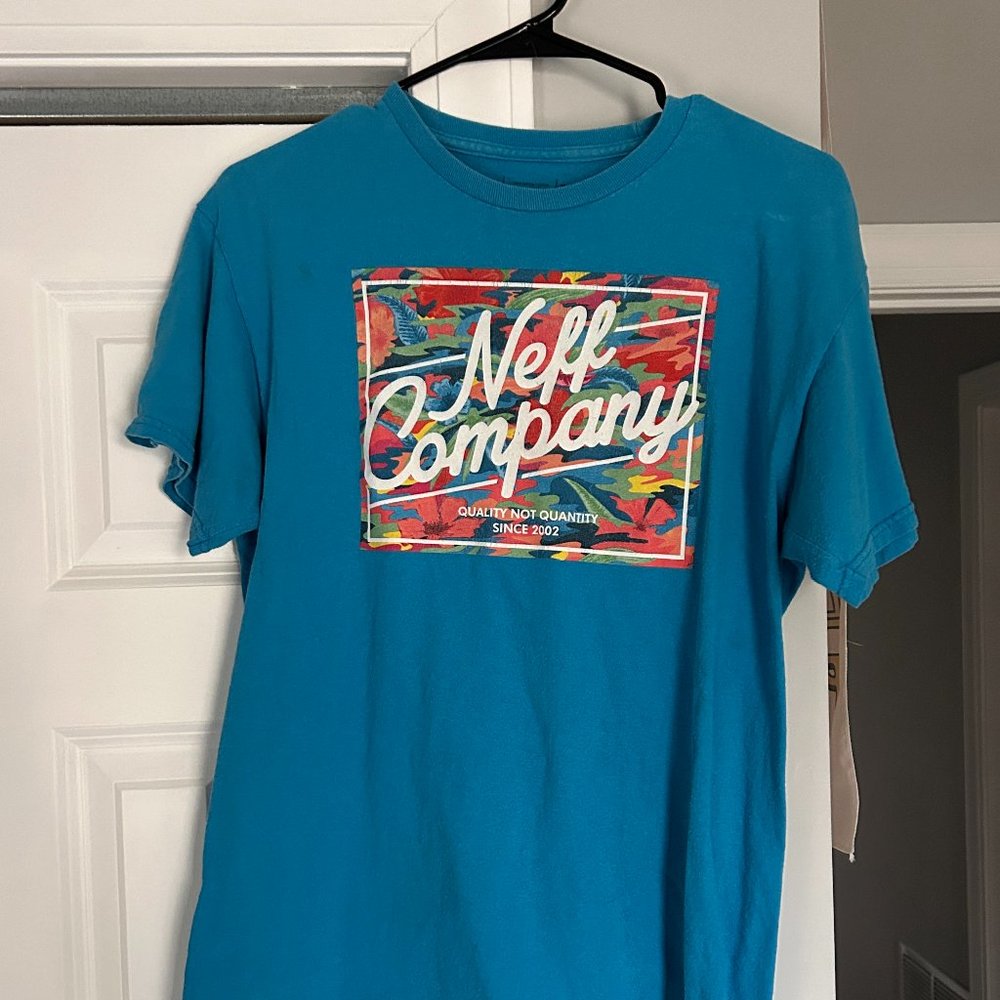 Neff Company Light Blue Tshirt - Medium